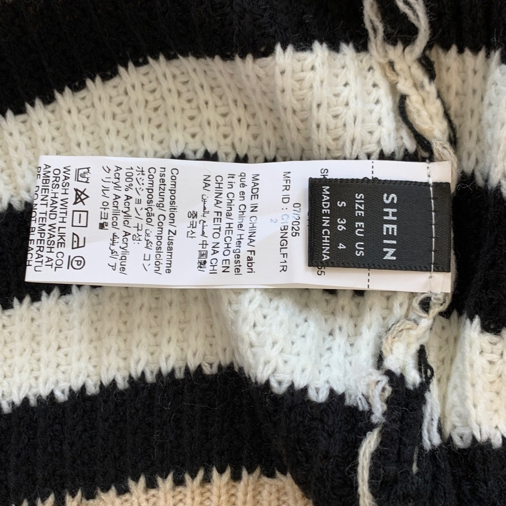 SHEIN multicolored long open front cardigan size small NWOT - Picture 7 of 9